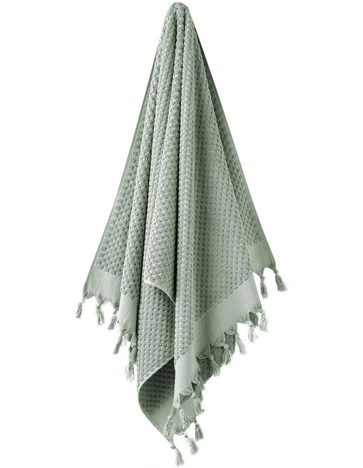 Milos Bath Towel Range in Sage