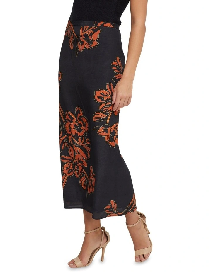 Grechen Print Skirt in Black Floral