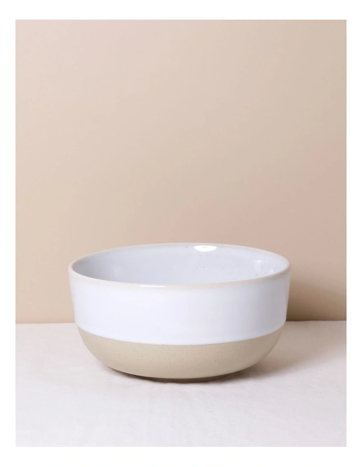 Esperance Wiped Edge Natural Noodle Bowl 18cm in Sand