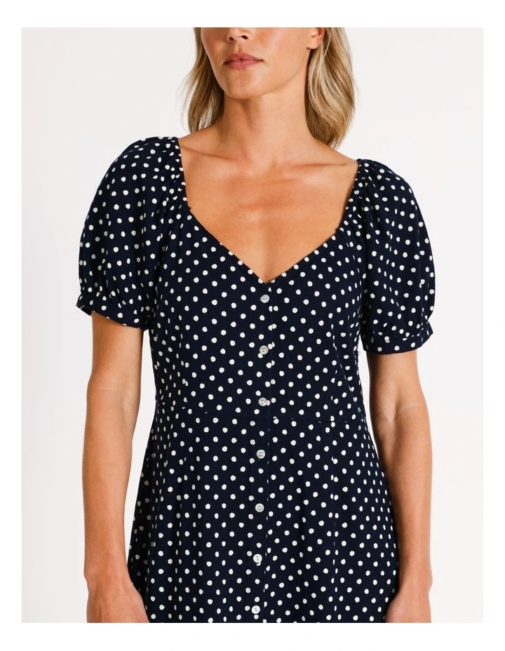 Calf Shirt Dress in Navy Blazer Base