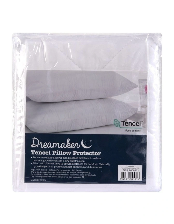 Tencel Standard Protector Pillow in White