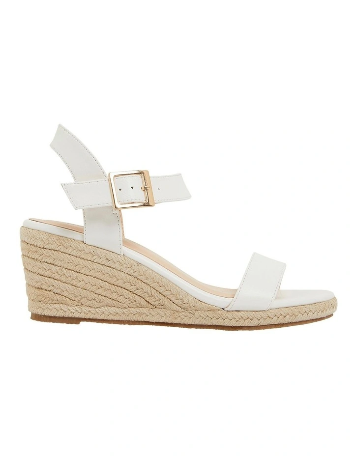 Annie White Smooth Sandals