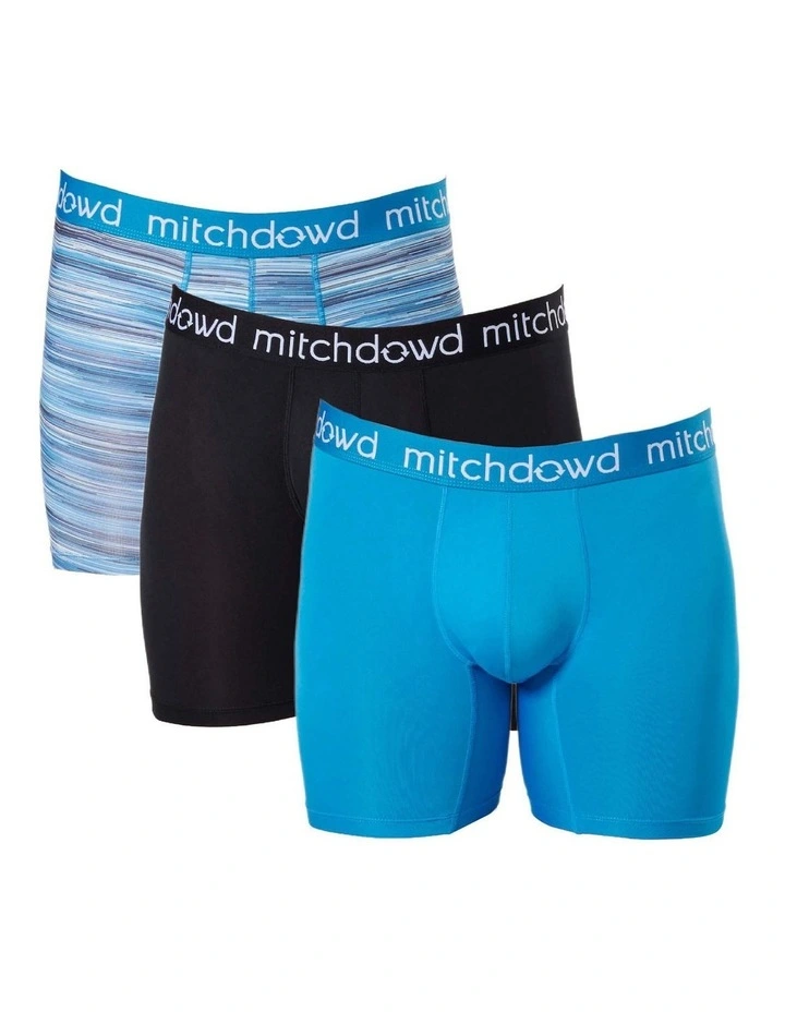 Eco Micro Comfort Trunks 3 Pack in Blue
