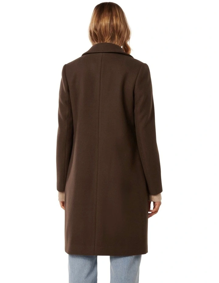 Bonnie Longline Coatigan in Chocolate