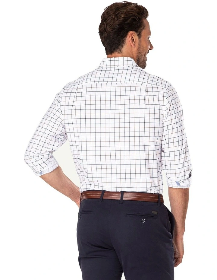 Easy Care Twill Check in White