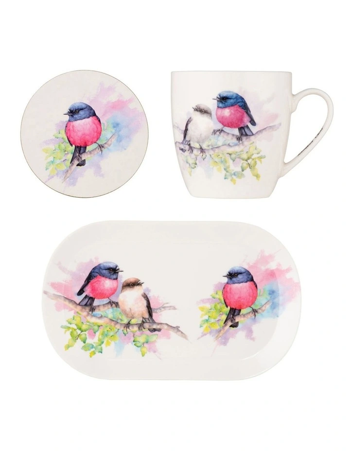 Katherine Castle Bird Life Gift Set Box in Pink Robin