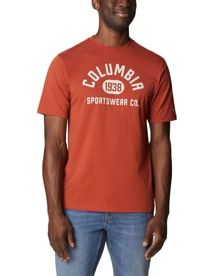 CSC Basic Logo Short Sleeve Tee in Warp Red
