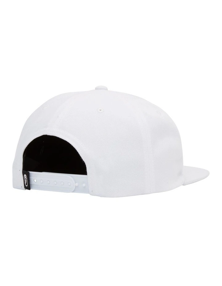 Saturn Strap Back Cap in White