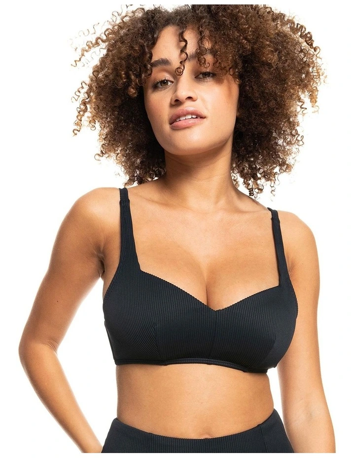 Love The Sun Ray D-Cup Bikini Top In Anthracite