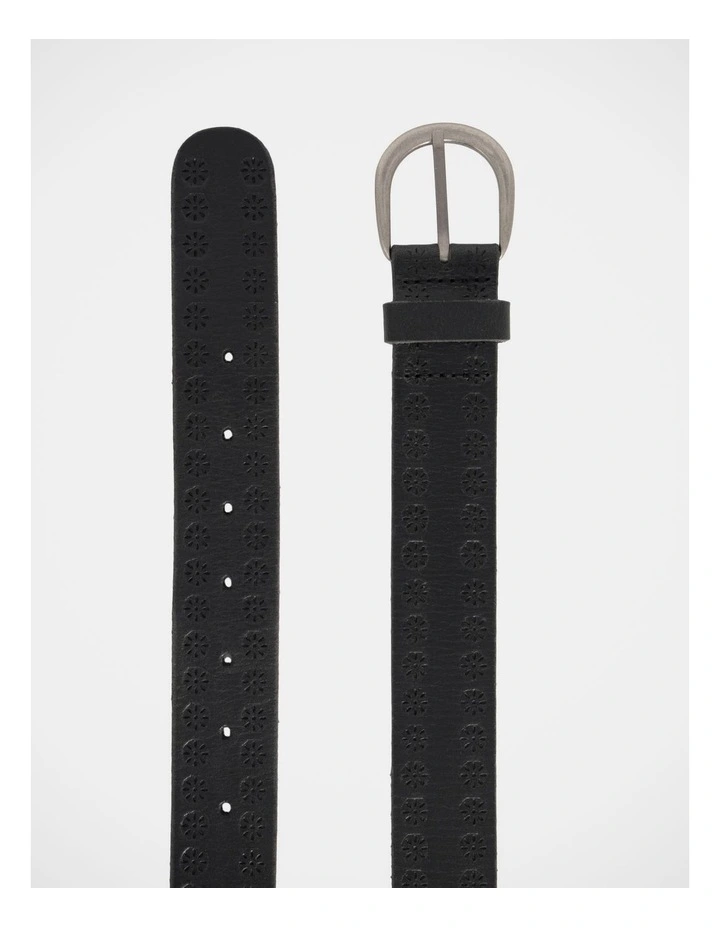Bankstown Leather Belt in Black