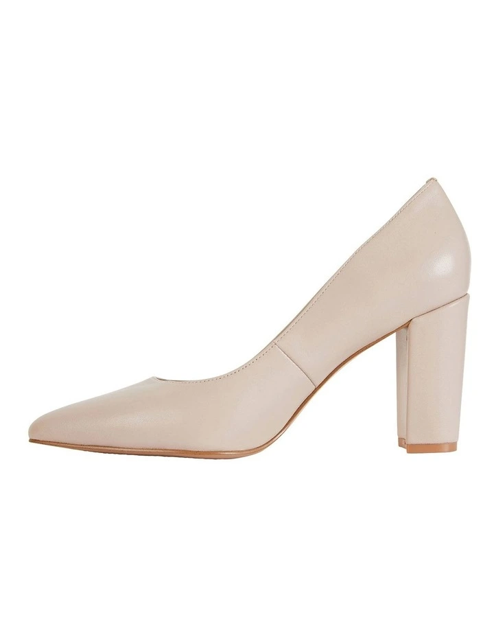 Lyric Heeled Shoes in Blush Leather