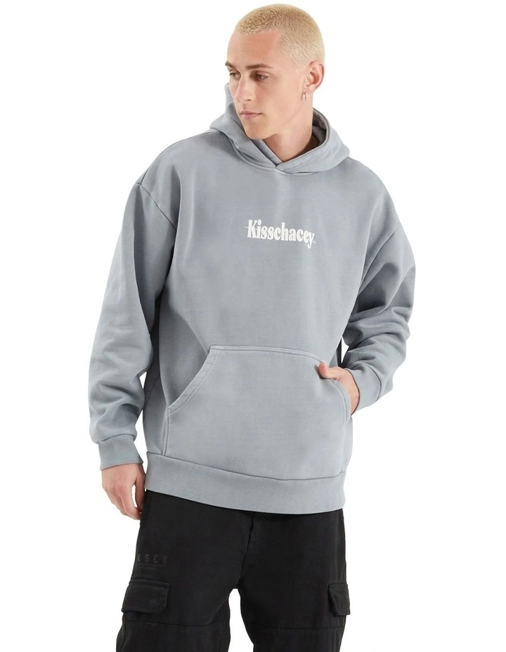 Faded Heavy Relaxed Hooded Sweater in Pigment Ultimate Grey
