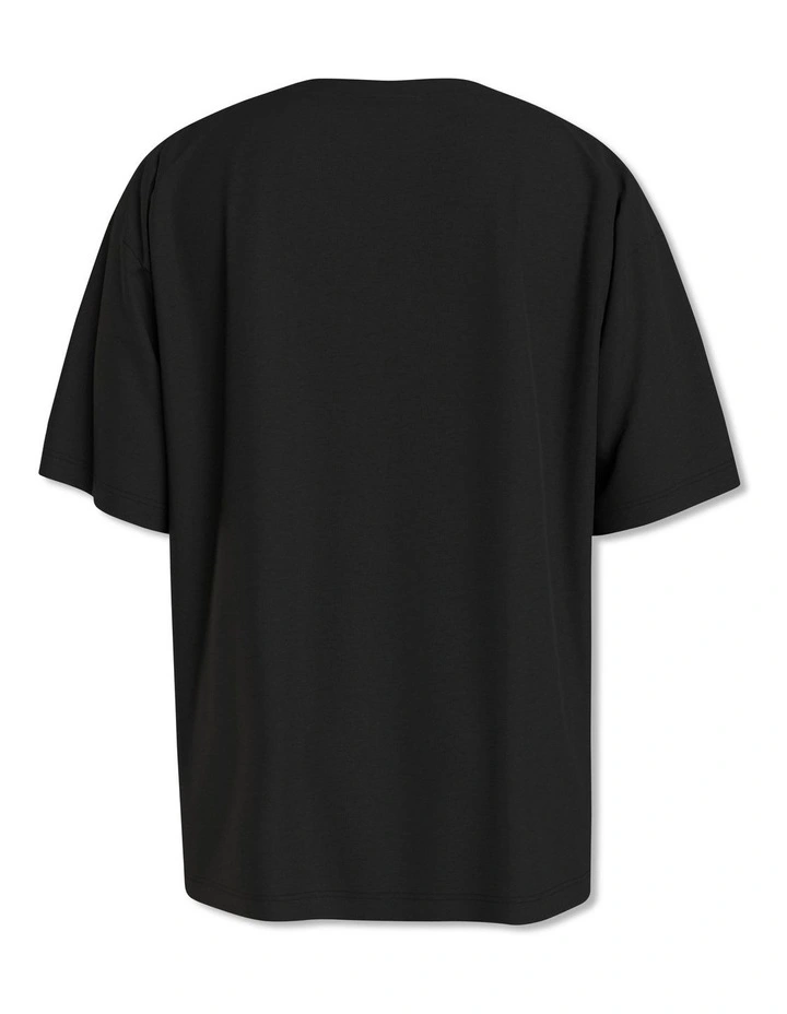 INTARSIA RELAXED SHORT SLEEVE T-SHIRT