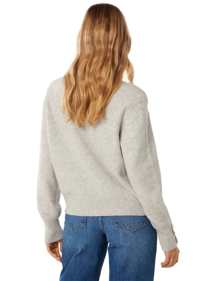 Camille Brushed Knit Jumper in Sliver