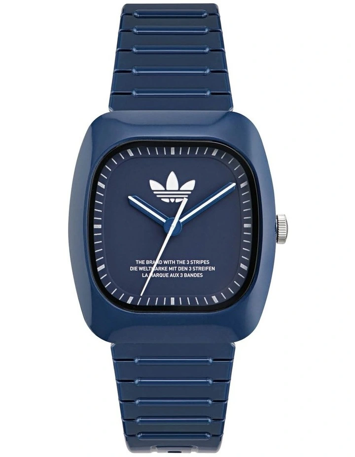 Retro Wave Two Resin Watch in Blue