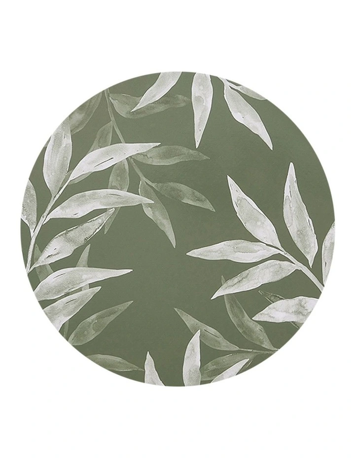 Woodlands Round Placemat Set of 4 in Green