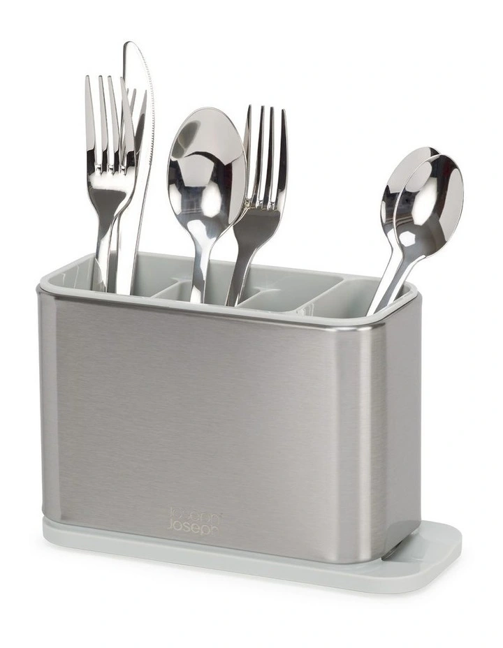 Surface Stainless Steel Cutlery Drainer in LIght Stone