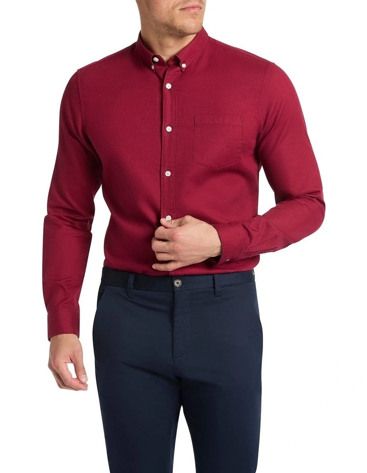 Martin Long Sleeve Shirt in Merlot
