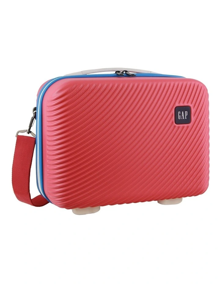 Stripe Hard Shell Mini Bag in Coral