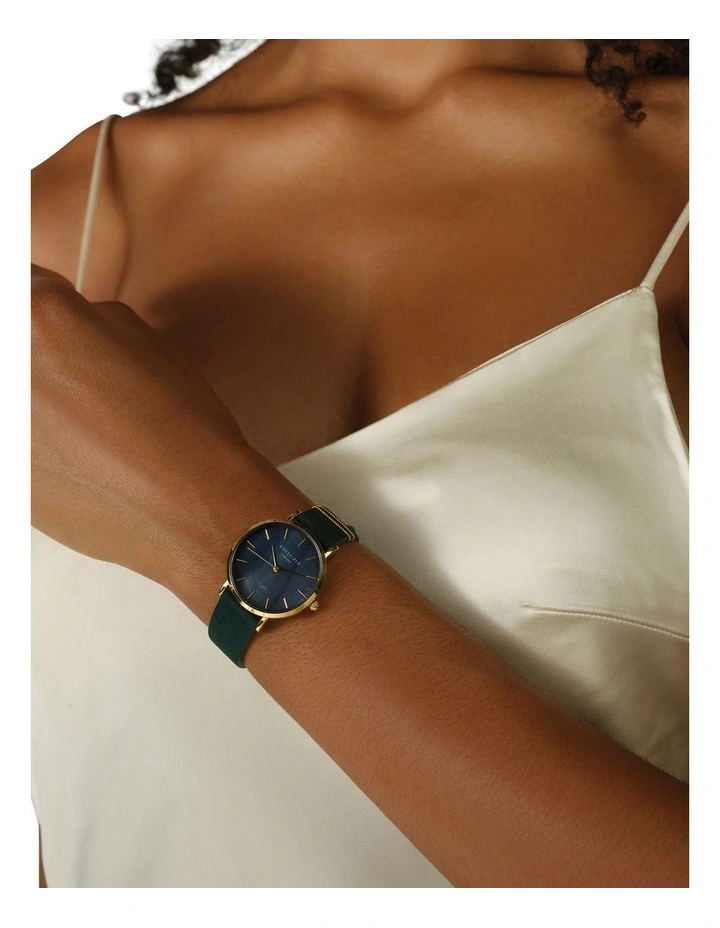 West Village WBFLG-W95 Leather Watch in Green