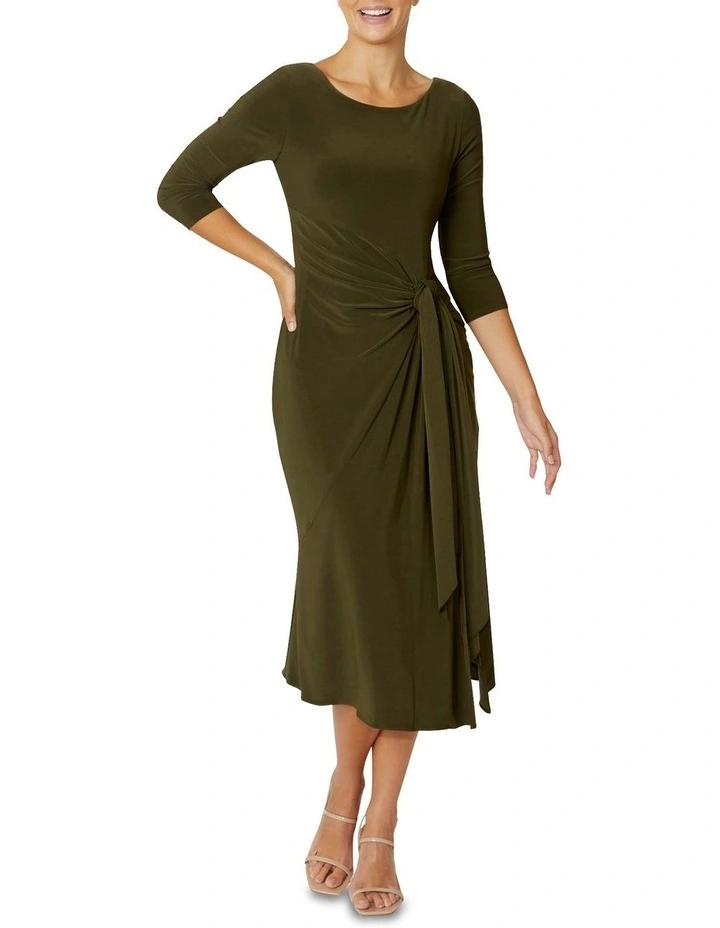 Savannah Jersey Dress in Olive