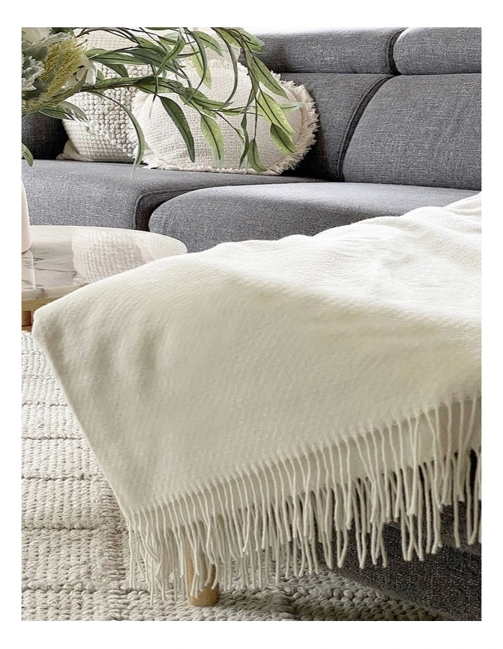 Chiswick Throw Blanket in Ivory