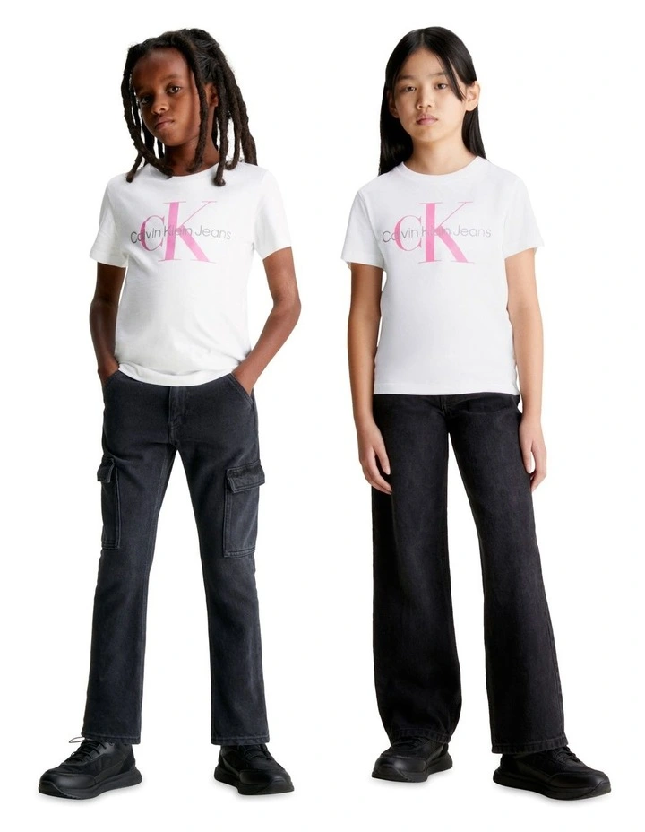 Monogram Short Sleeve T-shirt in Bright White