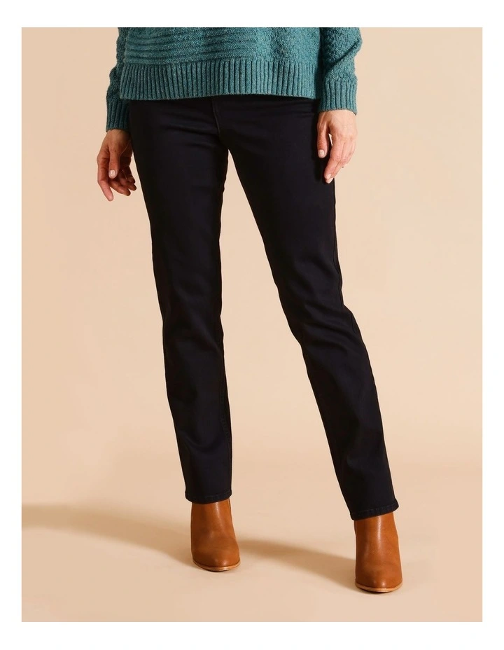 Organic Cotton Blend Wardrobe Staple Straight Jean In Black
