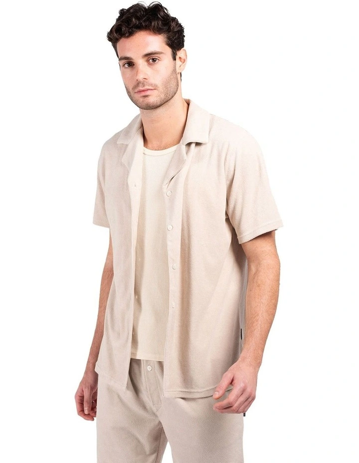 Terry Camper Shirt in Sand