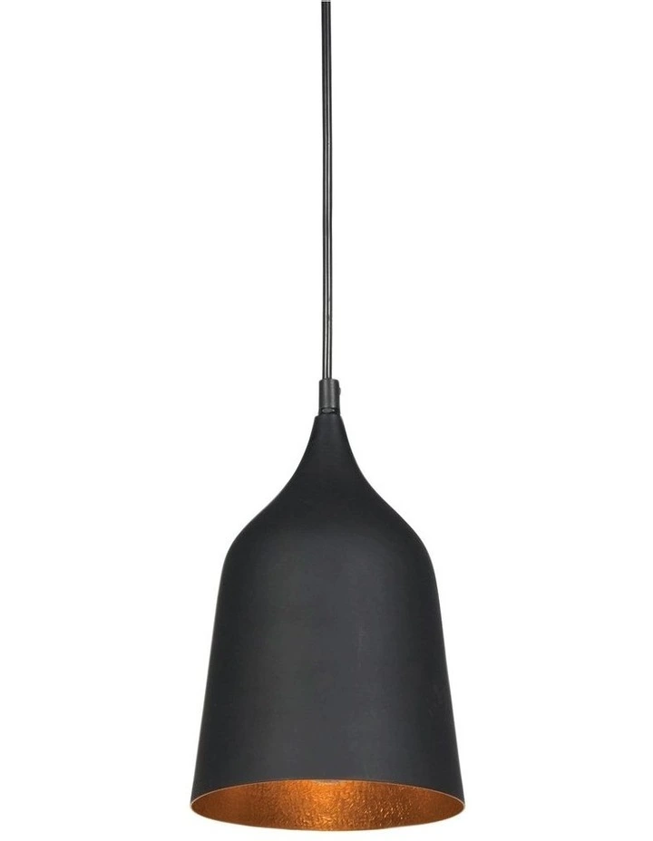 Plato Single Pendant Light Black
