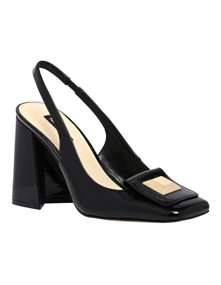 Seryen Square Toe Pump in Black