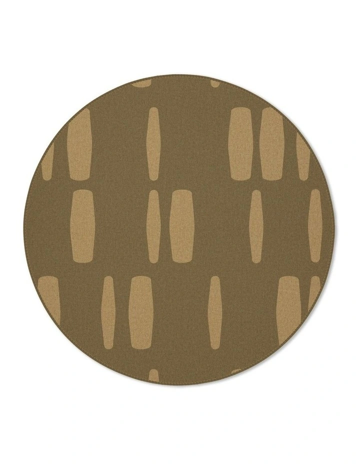 Aspect Washable New Jute Round Rug in Olive