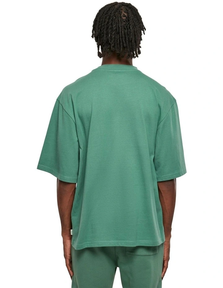 Organic Oversized Sleeve Tee in Leaf