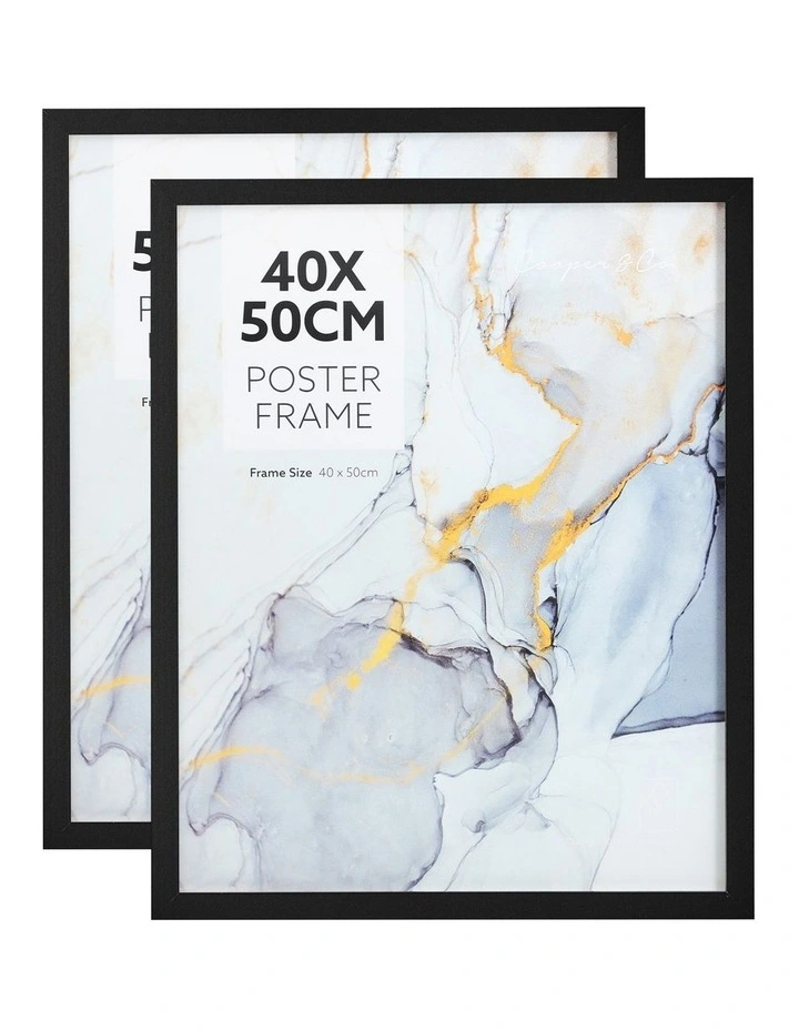 Poster Photo Frames 40x50cm Set of 2 in Black