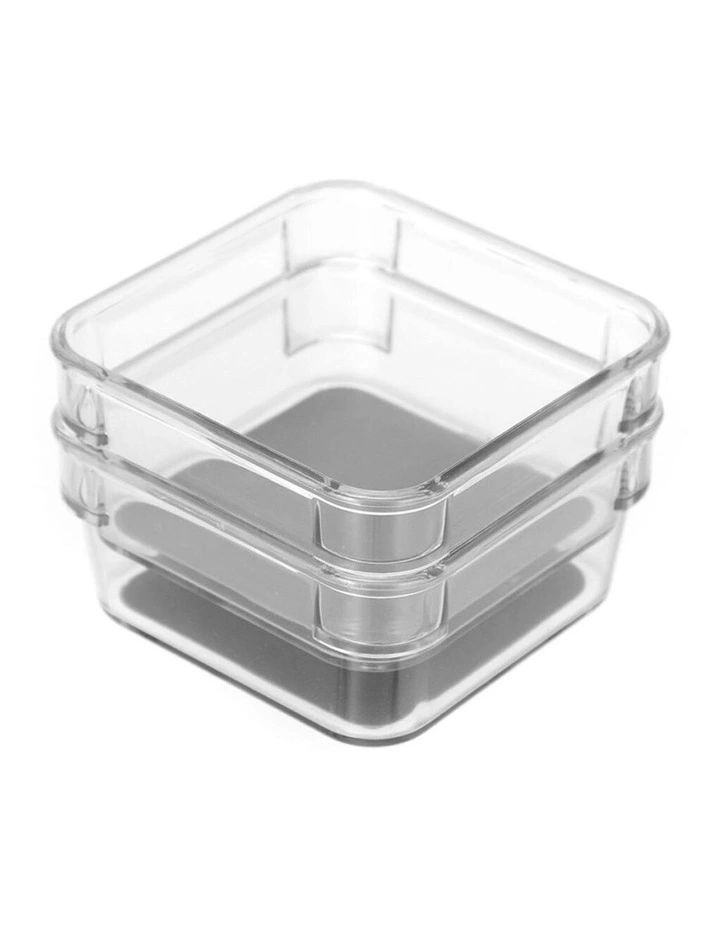 Crystal Non-Slip Storage Tray Home/Kitchen Container Box Clear