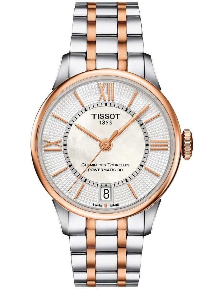 Chemin des Tourelles Powermatic 80 Lady T0992072211802 Automatic Watch in Grey/Rose Gold