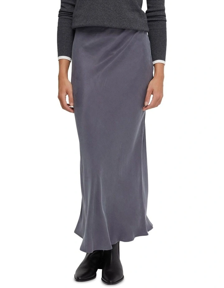 Lucinda Cupro Skirt in Charcoal