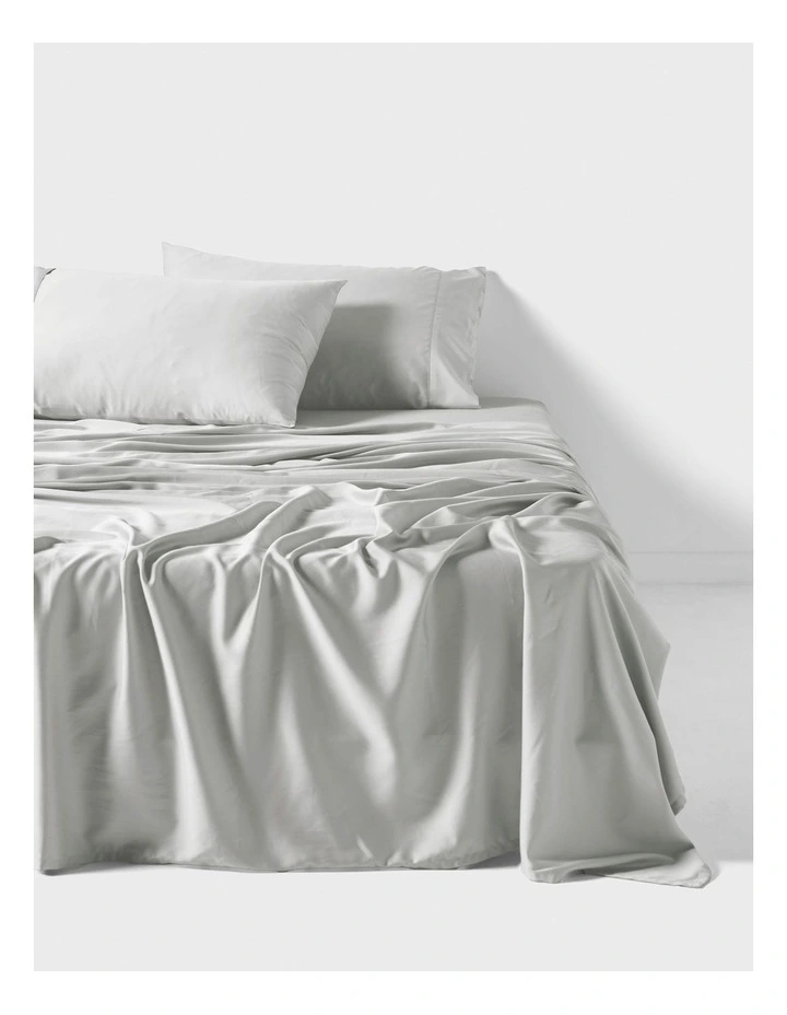 Nara Bamboo Cotton 400TC Sheet Set in Silver