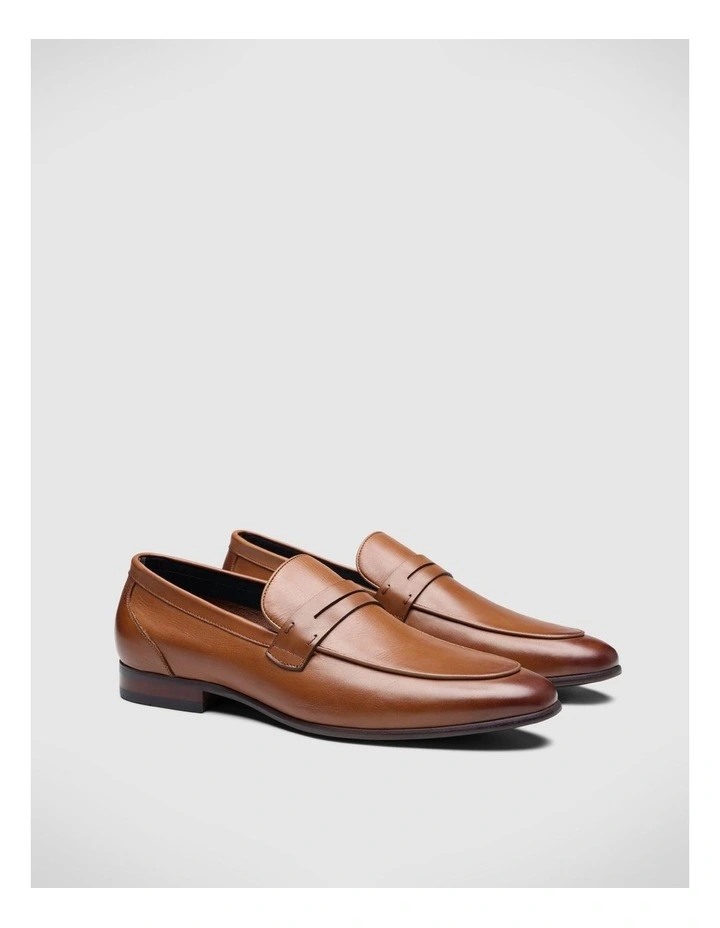 Leather Dress Loafer in Light Tan