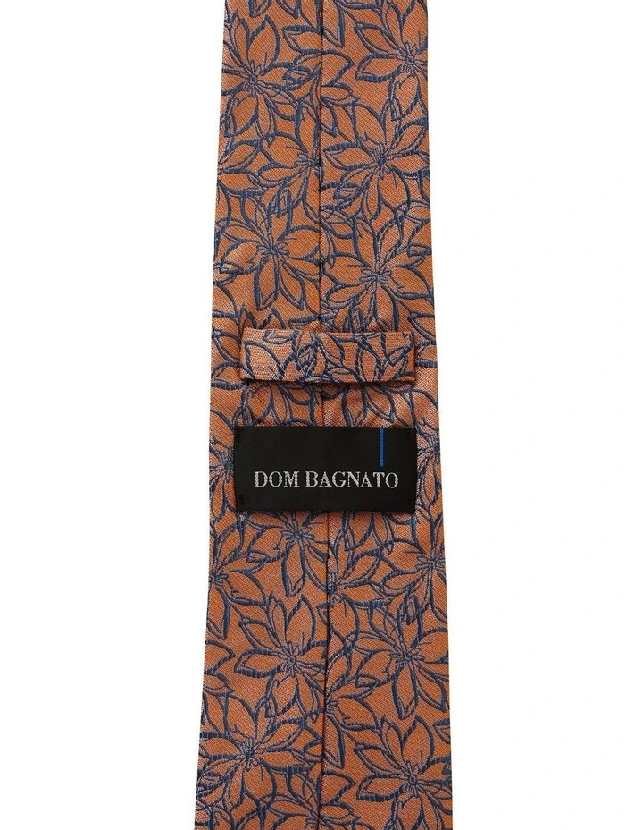 Clematis Silk Tie in Orange