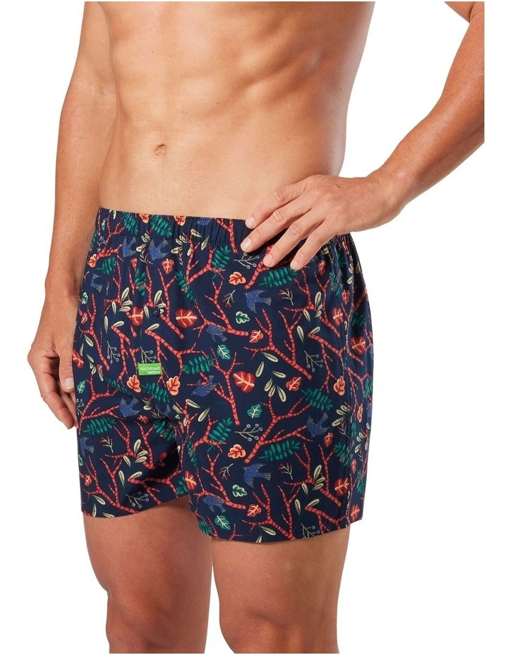 Men's Night Birds Bamboo Boxer Shorts in Navy