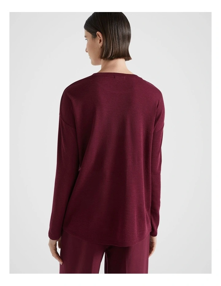 Babywool Curve Hem Top in Boysenberry