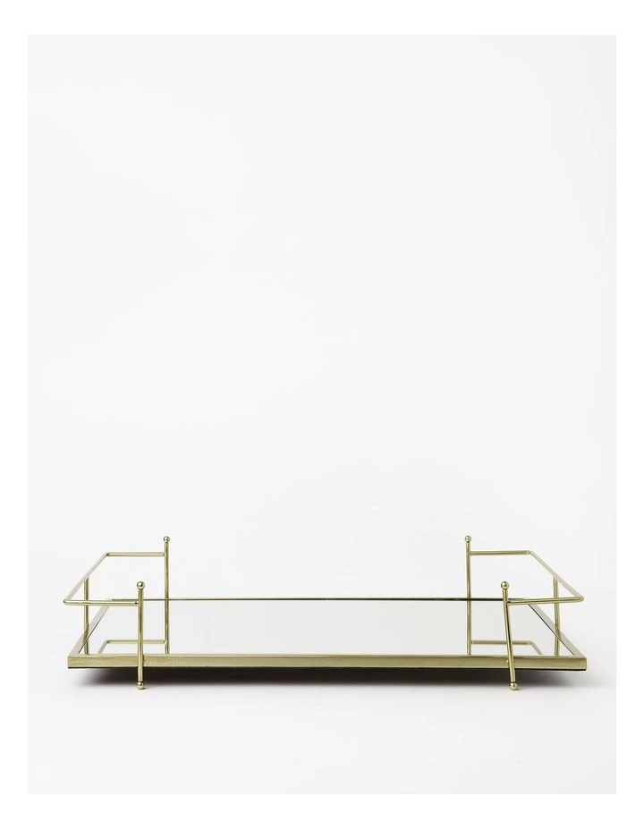 Roman Mirrored Tray in Gold 50x33cm