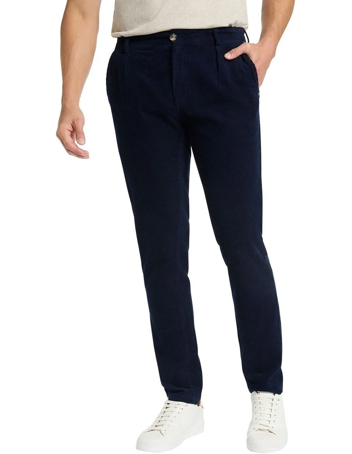 Connor Cord Pant in Navy