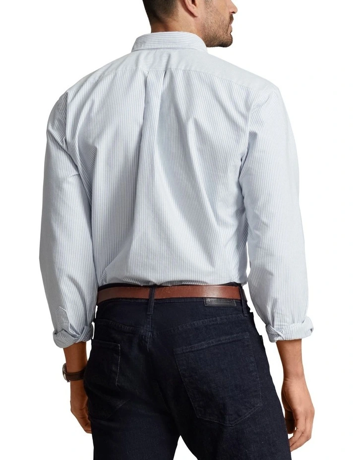 Big & Tall Striped Oxford Shirt in Blue