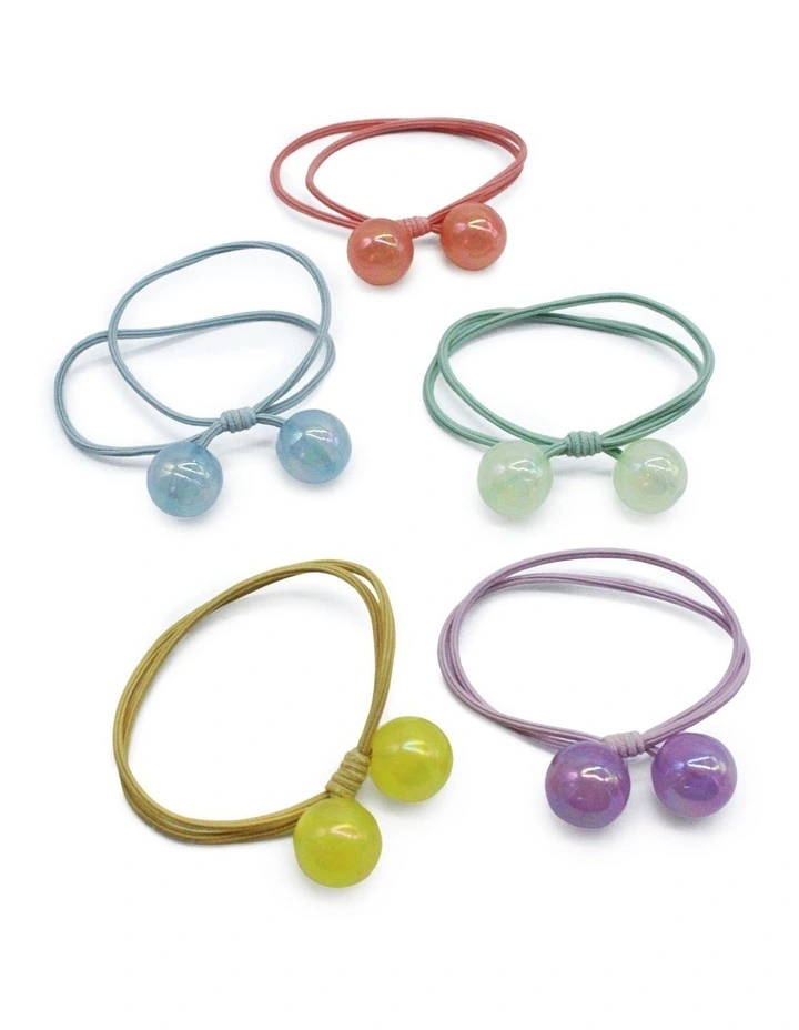 Bauble Hair Ties 5 Pack in Multi