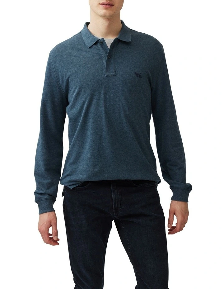 Long Sleeve Original Fit Gunn Polo in Dark Teal
