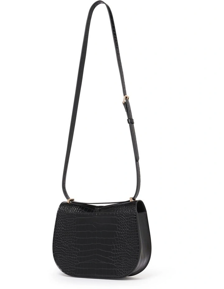 Signature Sully Saddle Bag in Black