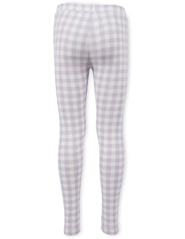 Checkers Legging (3-7 Years) in Purple