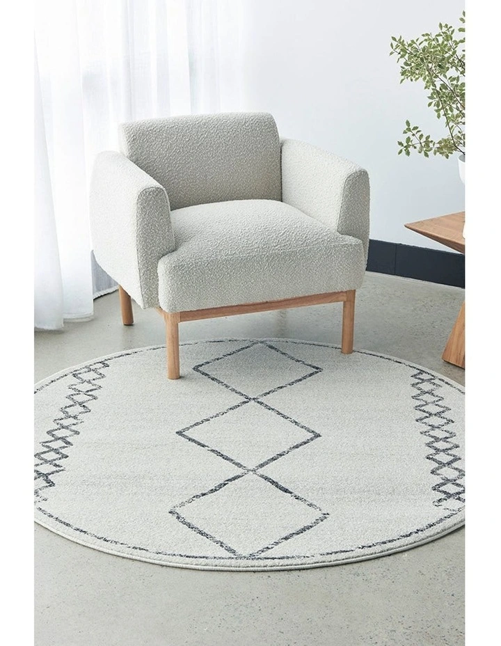 Paradise Kylie Round Rug in White